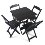 Conjunto Dobrável 70 x 70cm – Preto