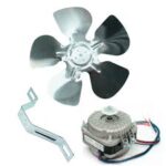 Micro Motor Ventilador Exaustor 1/40 com Hélice de Alumínio e Suporte Bivolt